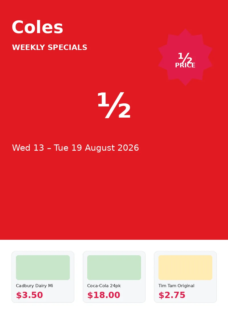 Coles Weekly Specials cover