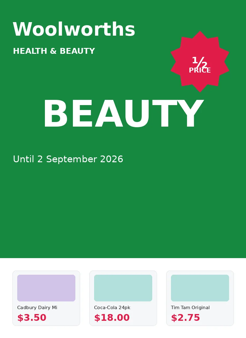Woolworths Health & Beauty cover